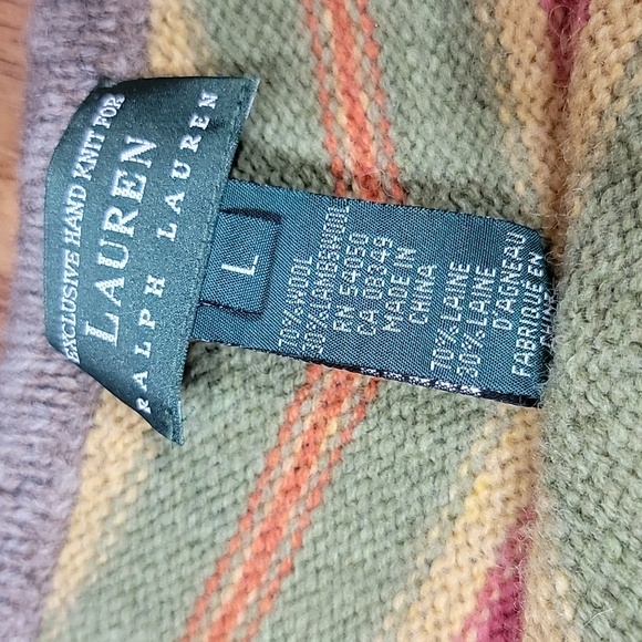 Vintage Ralph Lauren Lambswool Serape Poncho - Picture 12 of 14